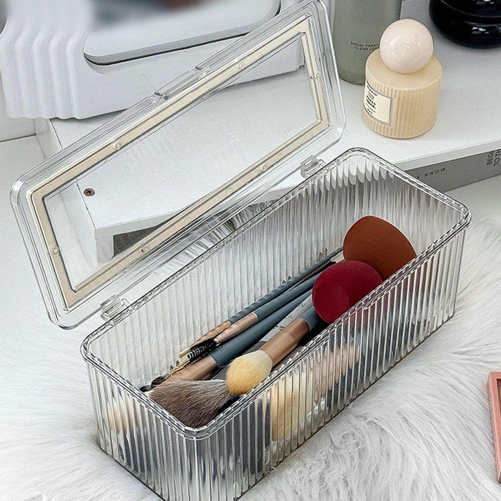 Desktop Storage Tool Desktop Dustproof Storage Box Eyebrow Pencil Brush Tube