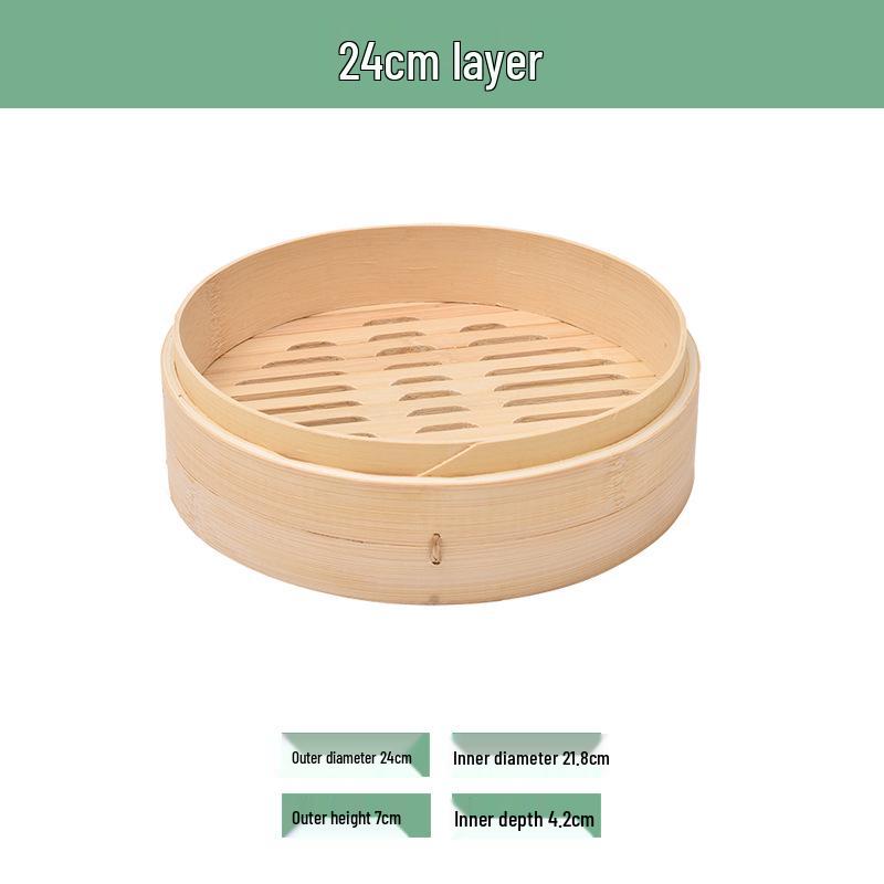 Portable Bamboo Steamer Basket with Lid for Mantou, Baozi, Xiaolongbao – Stackable Woven Design
