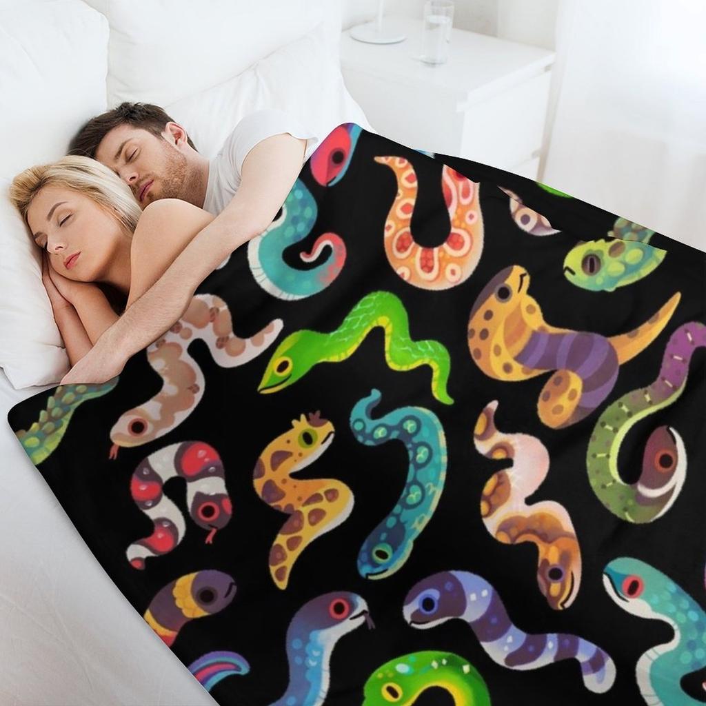 Serpent Day Throw Blanket Large Comforter Bed Covers Hair Blankets