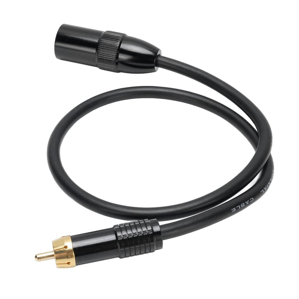 XLR Male To AV Plug Cable 0.5m Length Copper Core Gold Plated XLR Male 3 Pin To AV Phono Plug Cable
