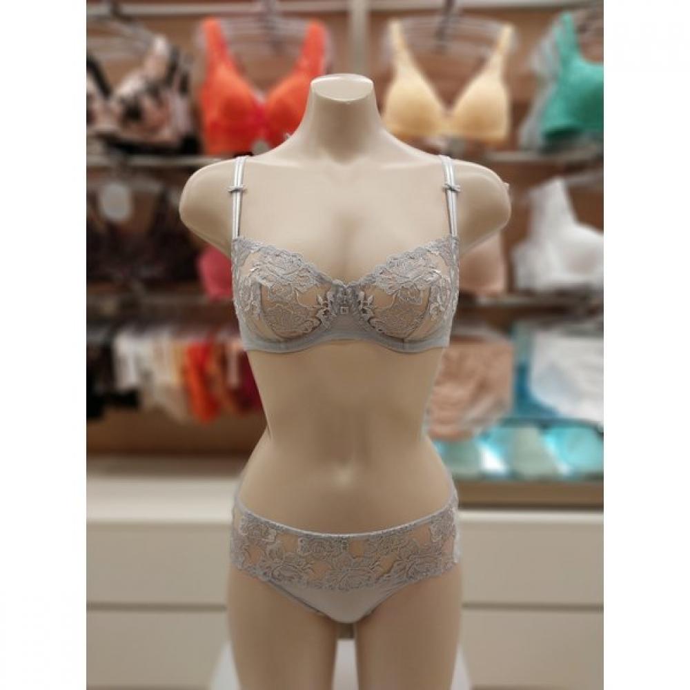 Barbara Gray Flower Lace Single Layer Bra T panTy seT  Bbr2401 bpT2401T 75B/90