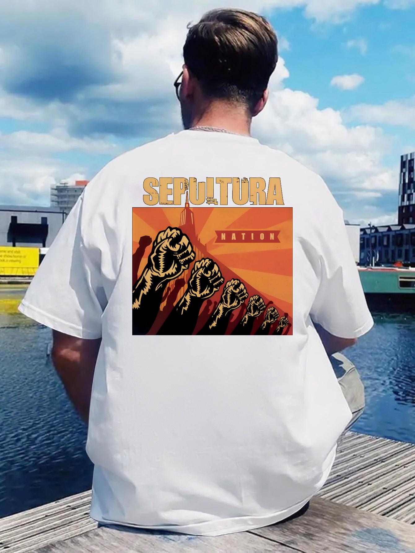 

Vintage Rock Band Graphic T-shirt - Back Print Tee with Retro Music Design XXXXL