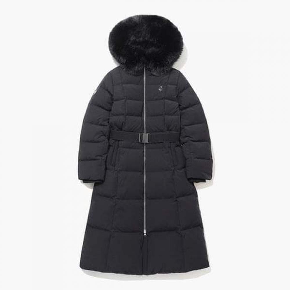 Le Coq Sportif Women Mink Fur Goose Long Down Black Qp422odjn2