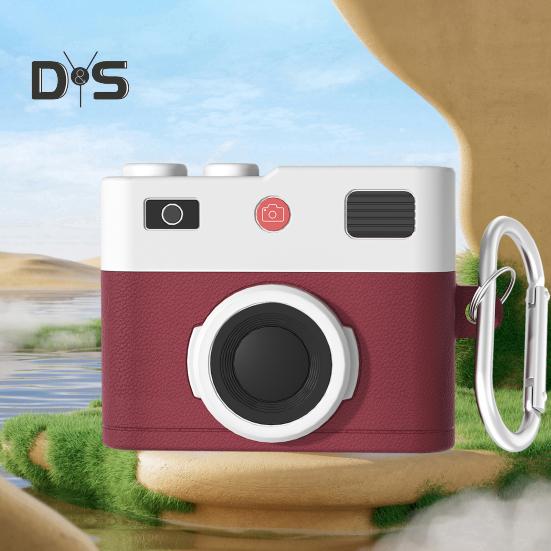 Headphone Case Protective Cover Shockproof Impact Resistant Retro 3D Camera Protective Silicone Skin Cover for AirPods 4