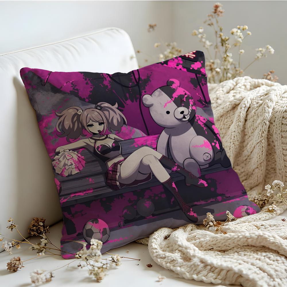 Cushion Cover  Linen  SkinFriendly Soft Decorative Case for Sofa Home Decor Anime KWaii DDanganronpa Pillow cover