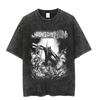 Vintage Vasket T-skjorte Chainsaw Man Anime T-skjorte for Menn Kvinner Harajuku Oversized Tee Bomull Streetwear Unisex Topper