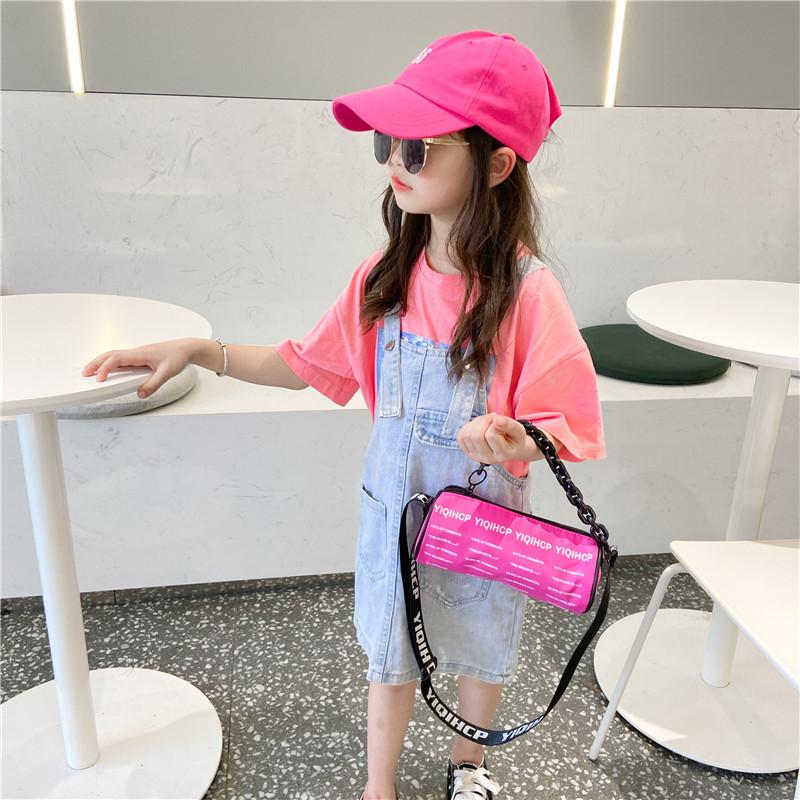 Trendy Candy Color Childrens Sling Bag With Stylish Letter Print For Kids Ages 2-6