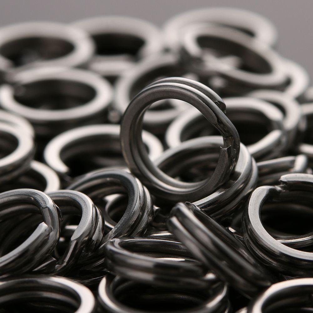 Lot Line Tackle Durable High Quality Fish Connector Stainless Steel Swivel Snap Fishing Split Rings