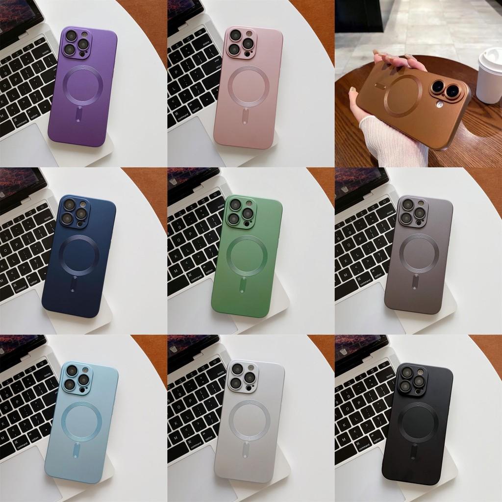 16 For Iphone Soft Shell Phone Case With Solid Color And Magnetic Daily Design