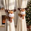 Snowman Christmas Curtain Tiebacks Deer Xmas Curtain Buckle Curtain Clips  Window Treatment