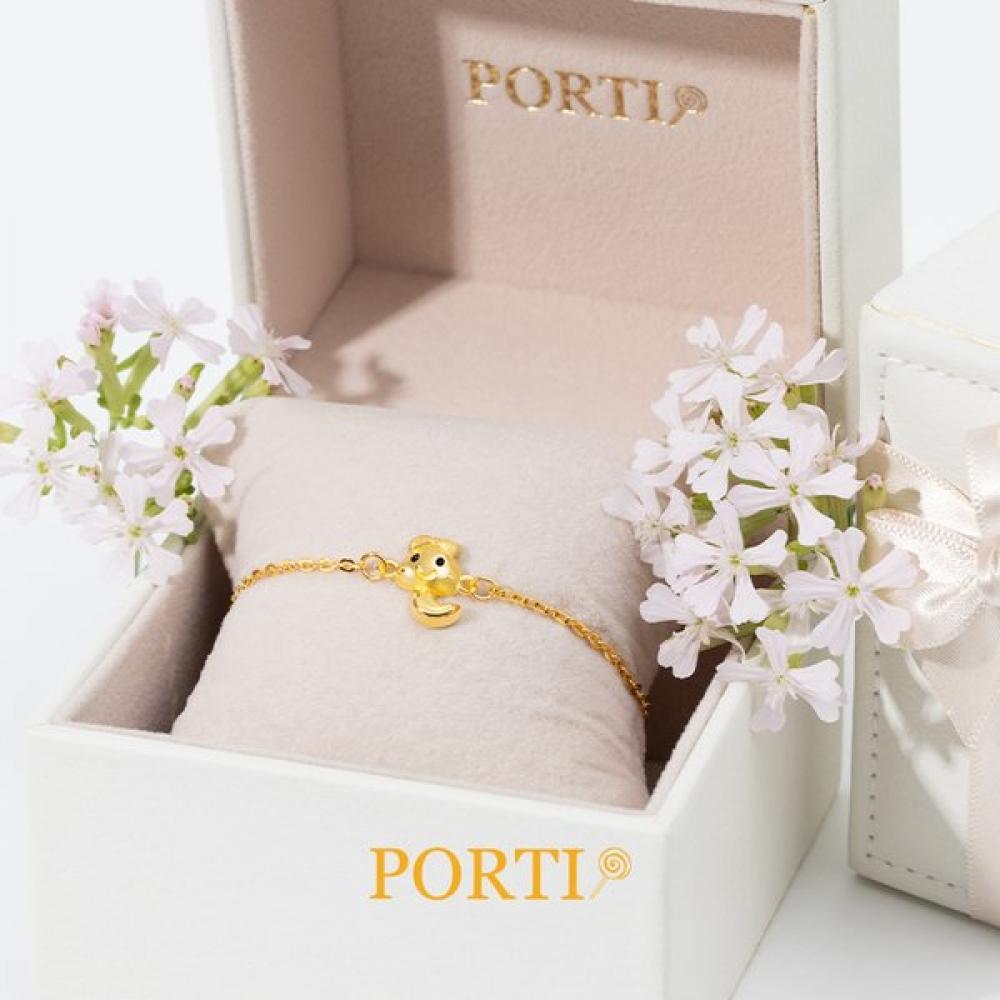 Porti 24k Gold 1.875g Snake Ribbon Chain Bracelet