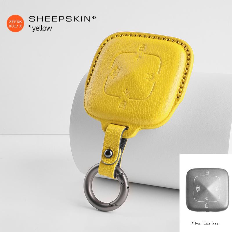 car Key protection shell Sheepskin For For zeeker 001 009 zeeker X intelligent Bluetooth key case Auto keychain accessories