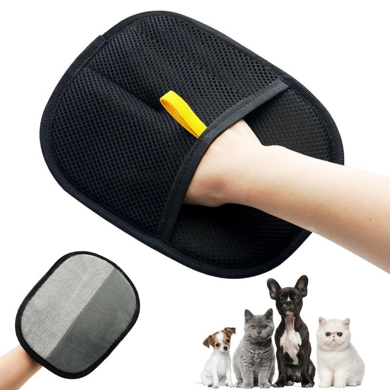 Pet Hair Remover Brush Kitten Hair Remover Gloves Deshedding Brush Glove for Dog Cat Double-Sided Fur Hair Cleaning for Carpet