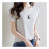 Navava Women NT1612 RabbiT Beads Round Neck ShorT Sleeve T shirT
