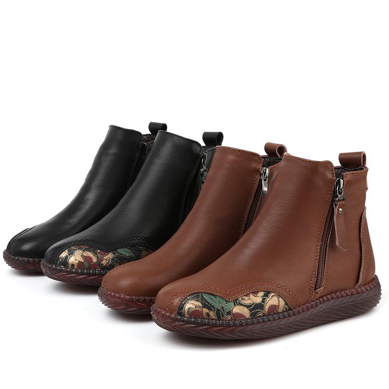 Fashion GKTINOO Fashion Women Boots Autumn Boots Genuine Leather Ankle Boots 2025 Winter Warm Fur Plush Women Shoes Big Size 43