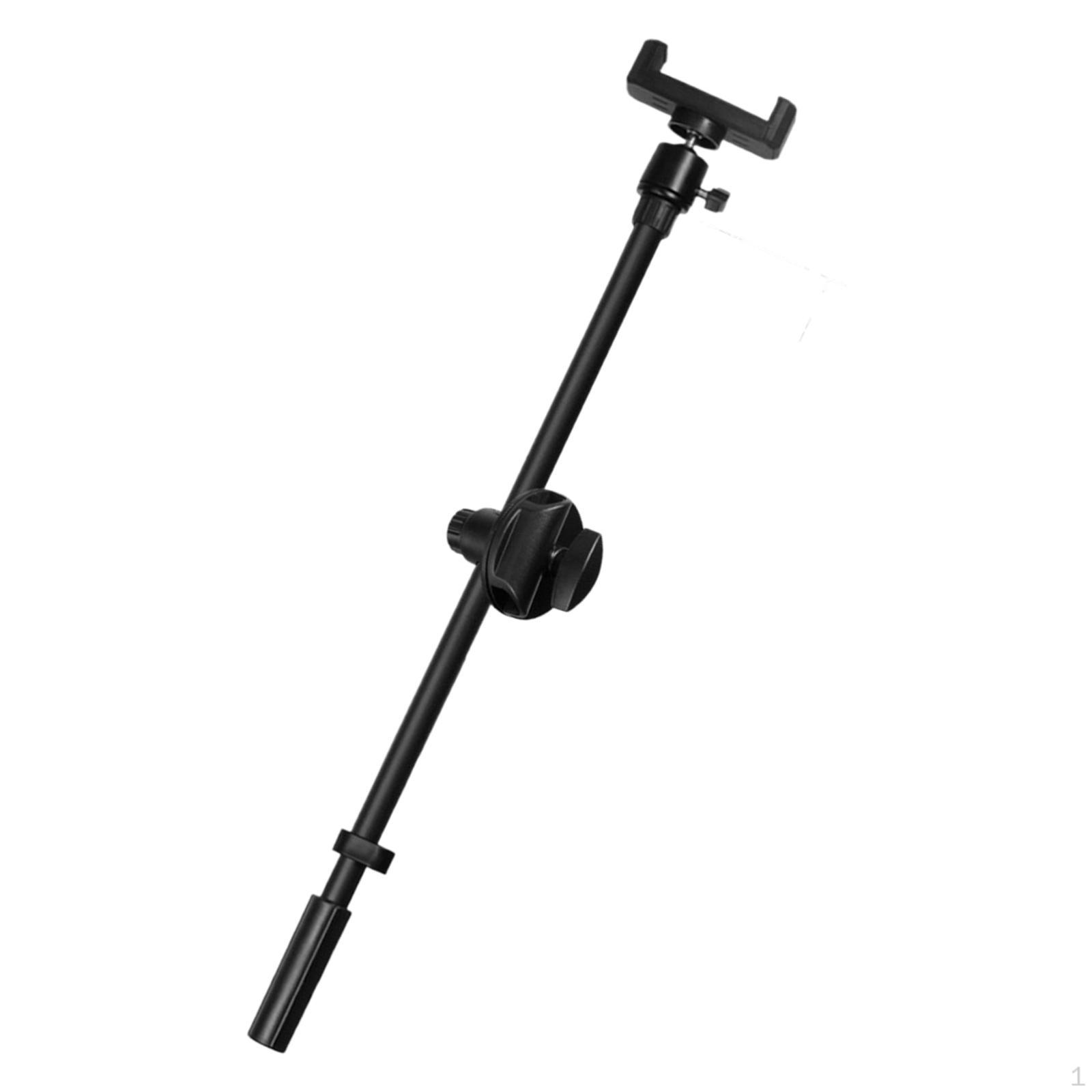 

Adjustable Mic Clip Holder for Phone with Rotating Microphone Stand and Crossbar Arms Studio For Phone
