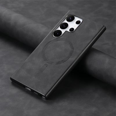 For Magsafe Magnetic Shell For Samsung S24 Ultra Plus S23 Fe A55 A54 A35 A34 A25 A15 5g A24 4G Leather Shockproof Tpu Hybird Pc Solid Color Case Cover