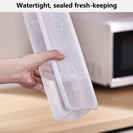 Transparent Stackable Sealed Moisture-proof with Cover Fresh-keeping Rectangle Spaghetti Box Preservation Storage Box