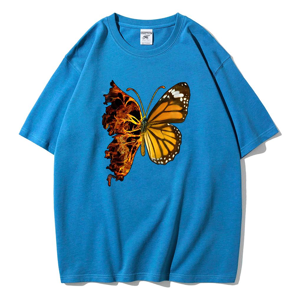 My Heart Is Burning Like This Cotton Woman T-Shirts Sport Comfortable T-Shirts All-Match Hipster Tshirt Breathable Summer Tshirt