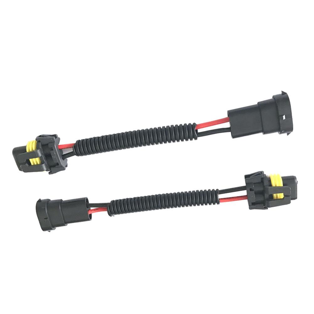 2/1Pairs H11 Male To 9005 9006 Female Conversion Wiring Harness 9005/9006 Female To H11 Male LED Light Headlight Adapter