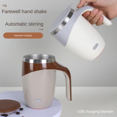 Automatische selbstrührende Tassen Edelstahl Kaffeebecher mit Rührfunktion Tragbarer USB Elektrischer Mixer Smart Mixer Thermobecher Zuhause Büro