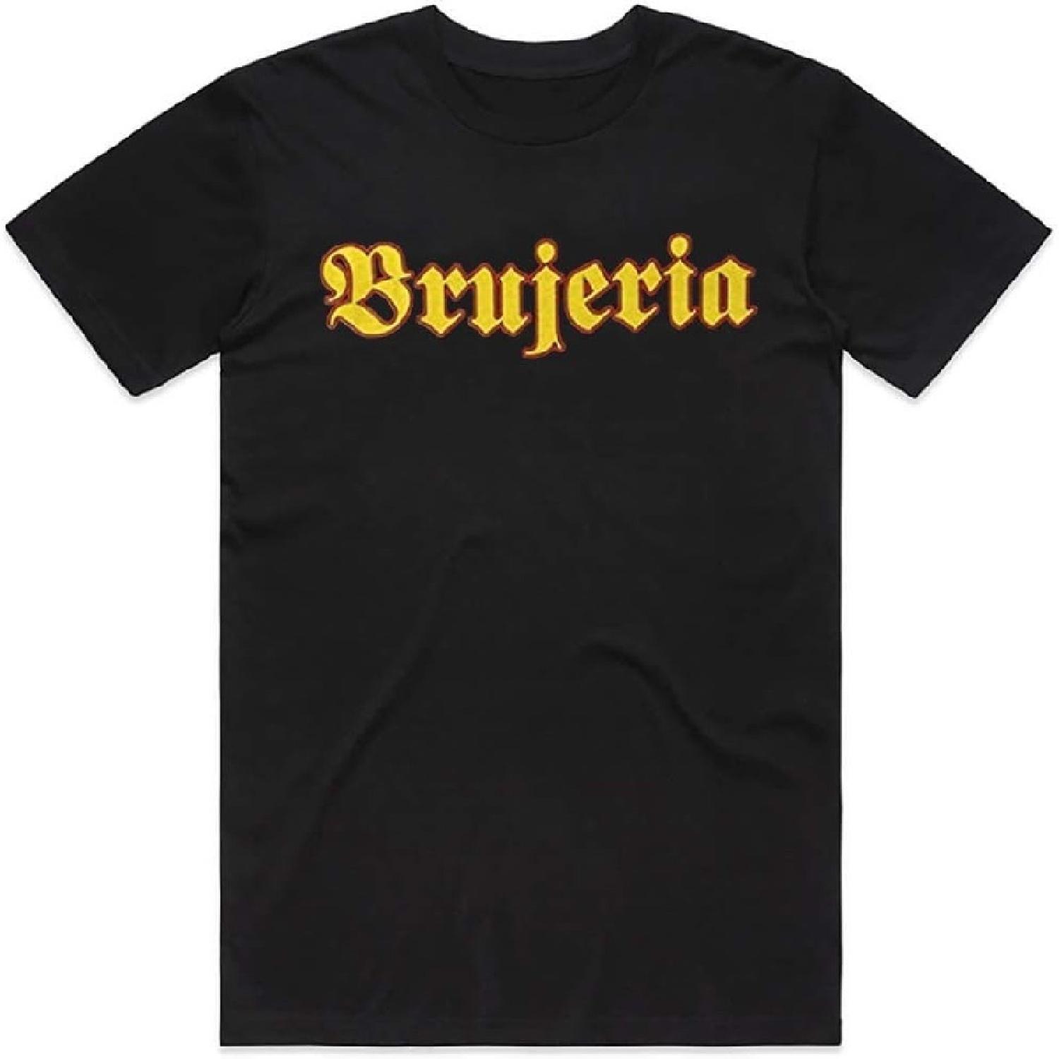 

Черная футболка Droomdy с Brujeria для мужчин, футболка с круглым вырезом, короткий рукав, хлопковые футболки S чёрный