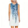 Sleeveless Round Neck Floral Print Dress with Side Slit for Women Casual Comfortable Soft Material Summer Wear