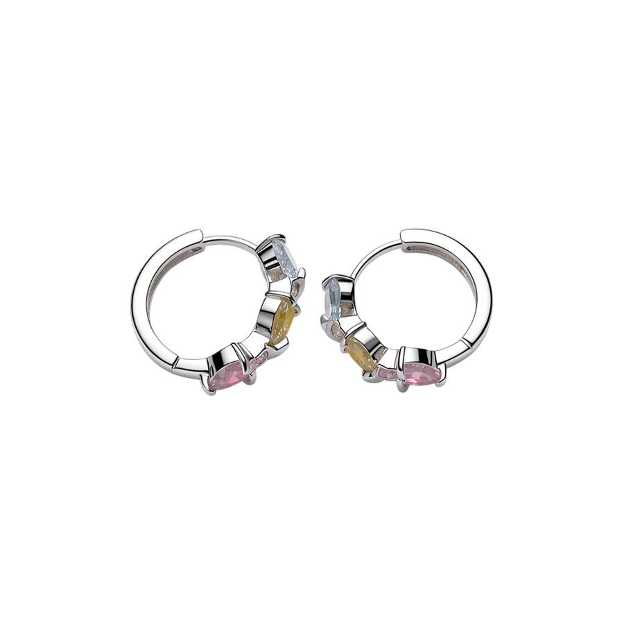 Cute Zirconia Heart Geometric Ear Cuff Earrings - Sweet and High-End Accessories for Women