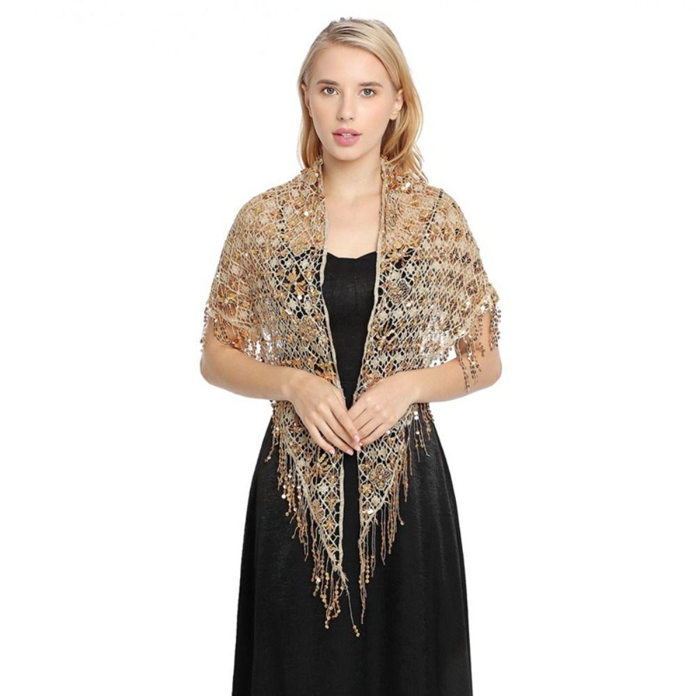 Tassels Sequins Tassel Shawls Capes Belly Dancing Scarf Shiny Triangle Shawl  Belly Dancing Belt