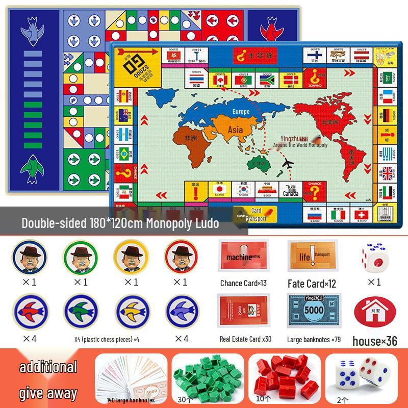 Монополия: Роскошный мировой тур: Настольная игра для всей семьи с полным набором карт и парчиси.