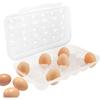 Portable Plastic Egg Storage Box, 18 Tray Shockproof Egg Protector Tray, Folding Eggs Holder Carrier, Eggs Slot Tray Holder Box, for Outdoor Camping