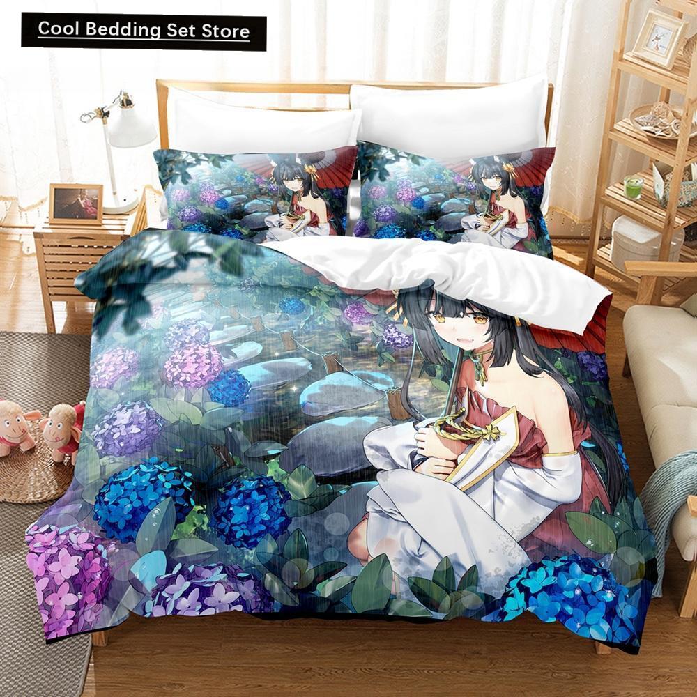 3D Print Anime Azur Lane Bedding Set Single Twin Full Queen King Size Bed Set Adult Kid Bedroom Duvet Cover Sets Bed Sheet Set