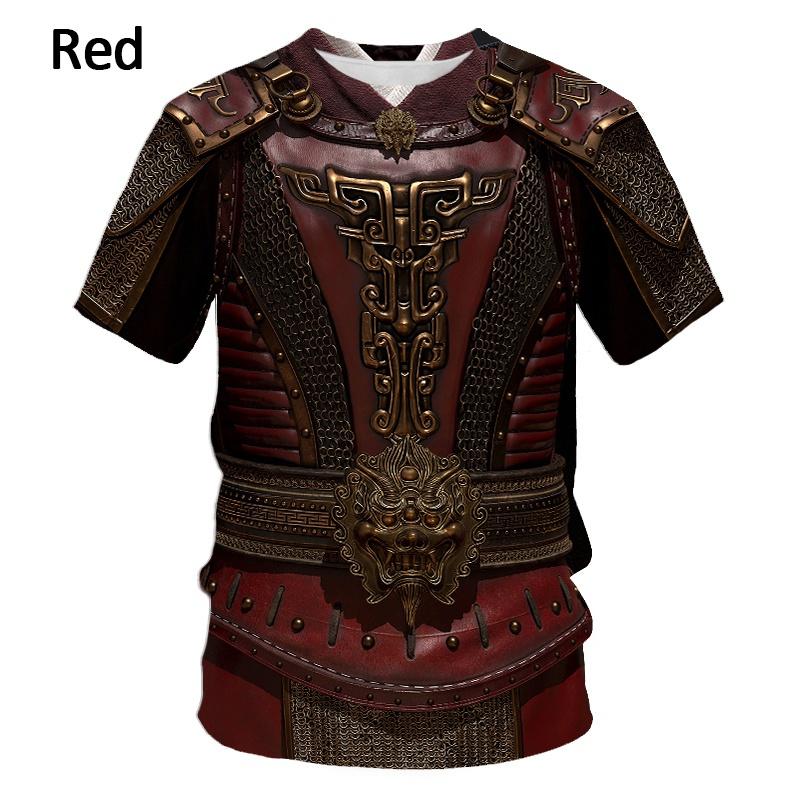 

New Medieval Armor 3D Printed T Shirts Men s Casual Funny Round Neck Short Sleeves T-shirt Oversize Tees Tops Men Clothes 6XL