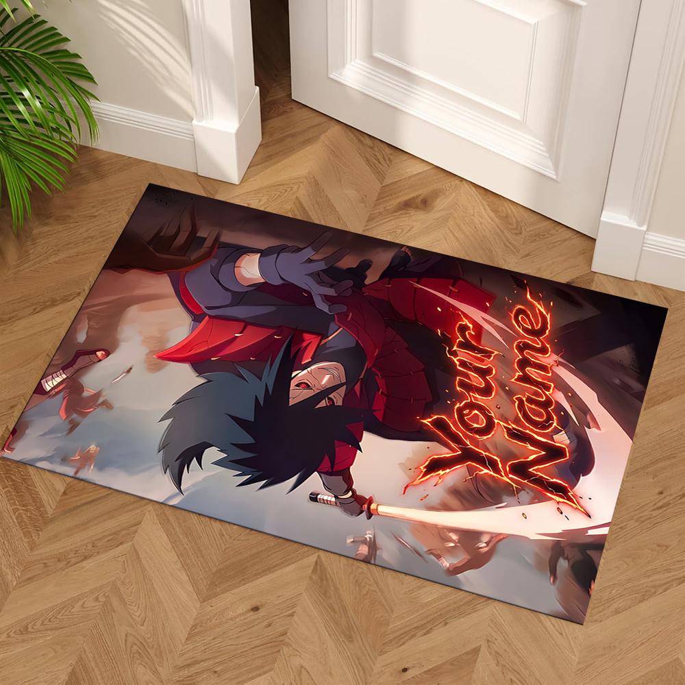 Naruto Character Customize Text Area Rug Perfect for Decorate Room Playrooms Study Room Dining Room Anti-slip Rug Anime Office Decor Wedding Party Gif