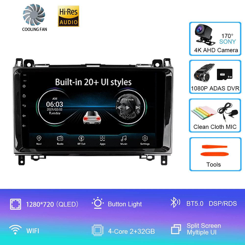Radio auto Android 14 Pentru Mercedes-Benz B-Class T245 2005 - 2011 Player video multimedia Navigație stereo Nu 2din 2 din dvd