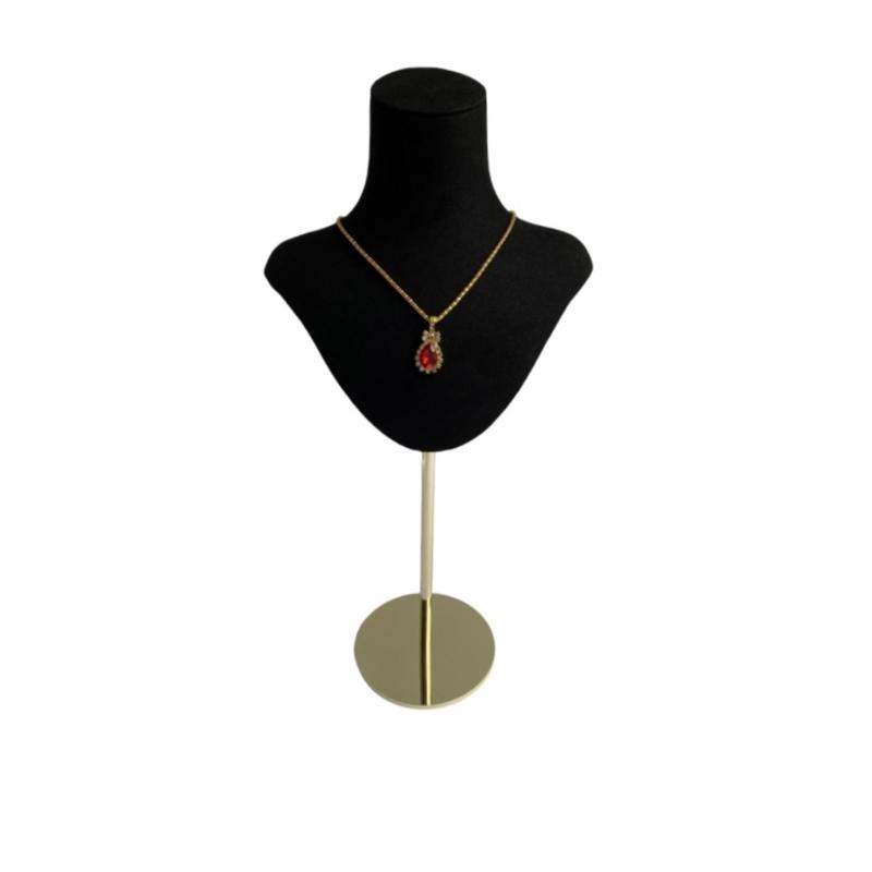 Mannequin Shaped Necklace Showcase Stand Stylish Portrait Model Jewelry Holder Tabletop Neckchain Pendant Display Rack