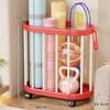 Wheeled Yoga Mat & Fitness Equipment Organizer: Large Capacity Storage Basket