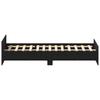 Bed Frame without Mattress Black Oak Finish 180 x 200 cm Engineered Wood