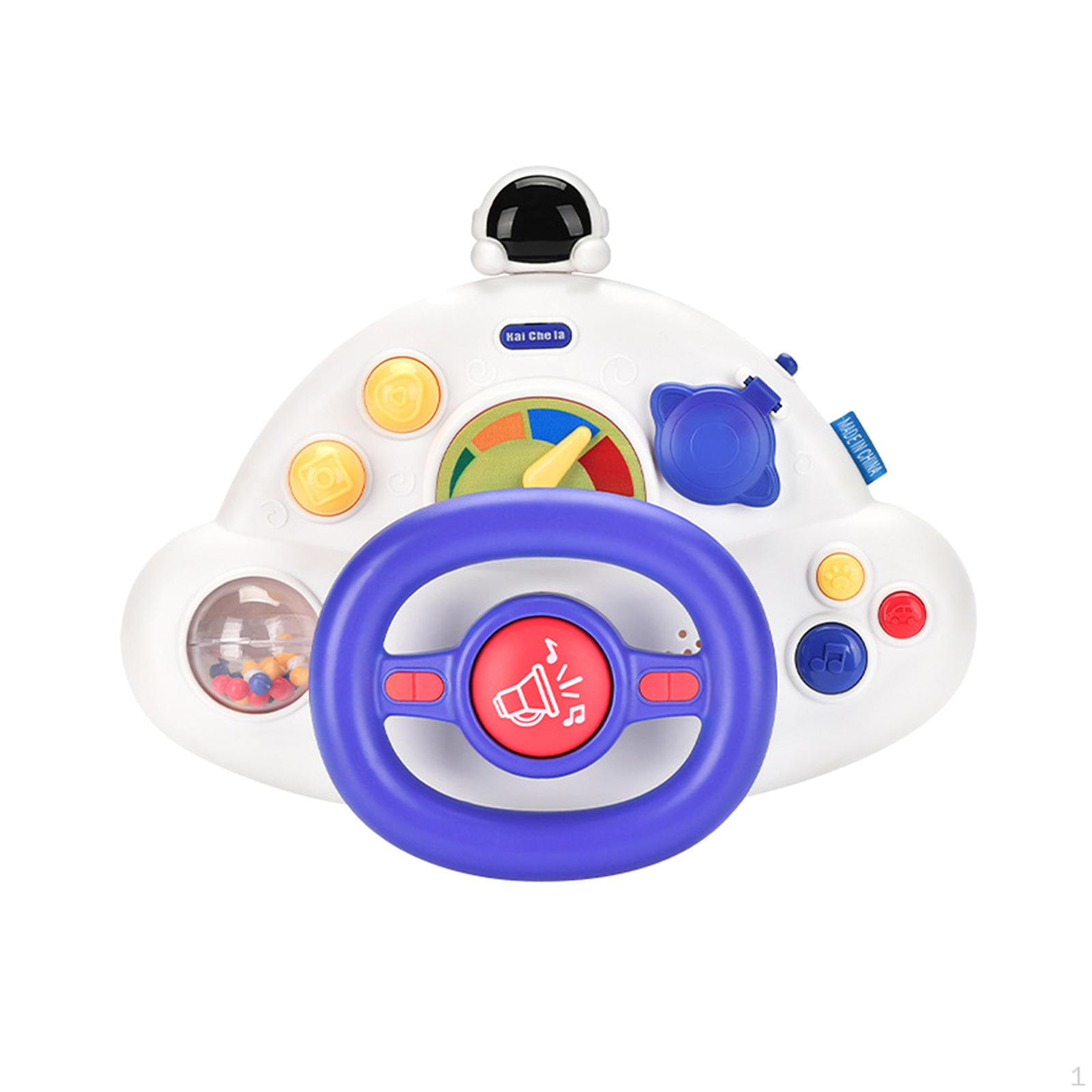 Электрический обучающий руль игрушка рулевое управление интерактивные забавные вокальные игрушки музыкальная симуляция белый