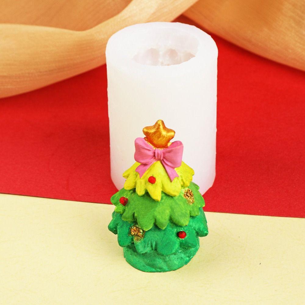 3D Candle Mould Silicone Soap Mold Gypsum Christmas Tree Candle Mold  Candle Making