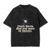 Men Women T Shirt Chuck Norris Washed T-Shirts Hipster Beach Tees Aesthetic Print Cotton Tops Plus Size 2XL
