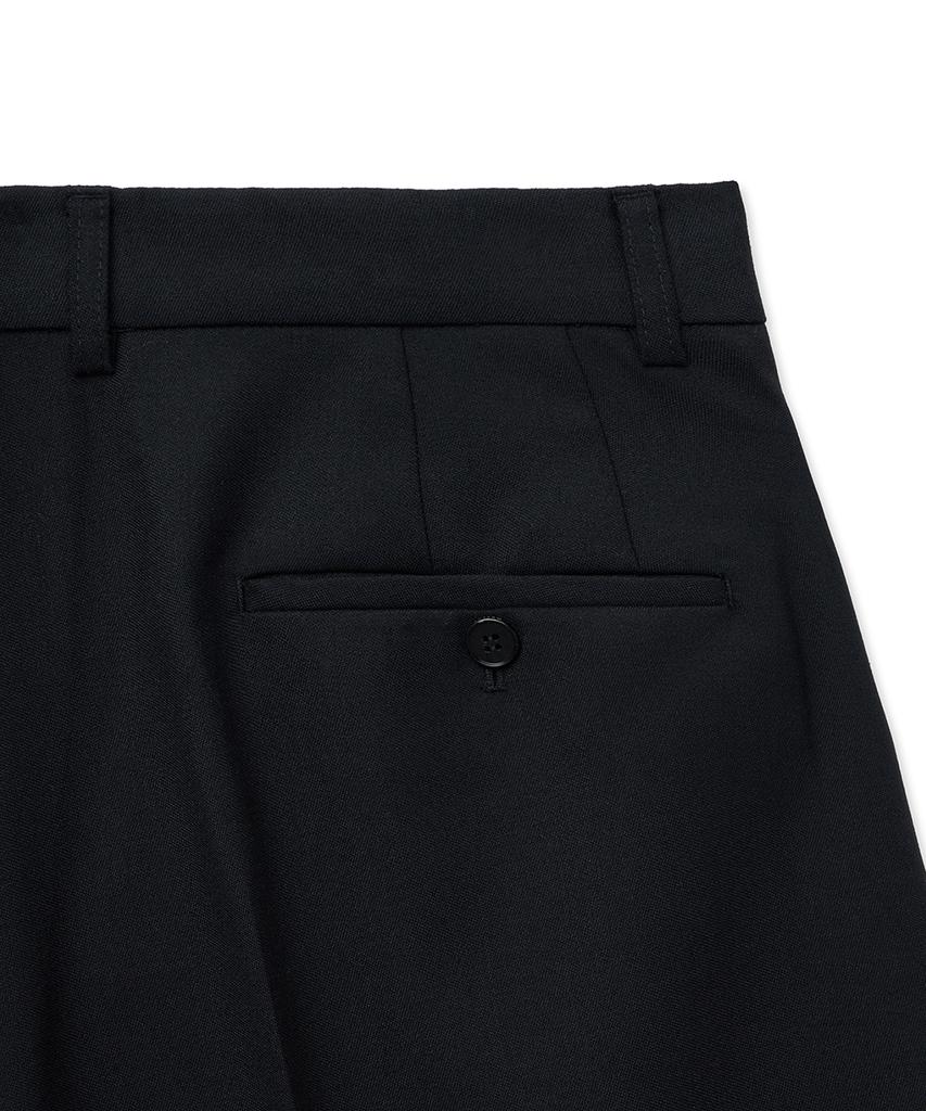 NOIRER Lux Wool Wide Slacks (Black)