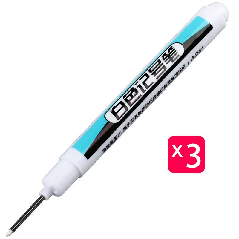 White Marker Oily Fine Tip Courier Waterproof Non-Fading Advertising Greeting Card Tire Glass Highlighter Pen Can Not Be Erased