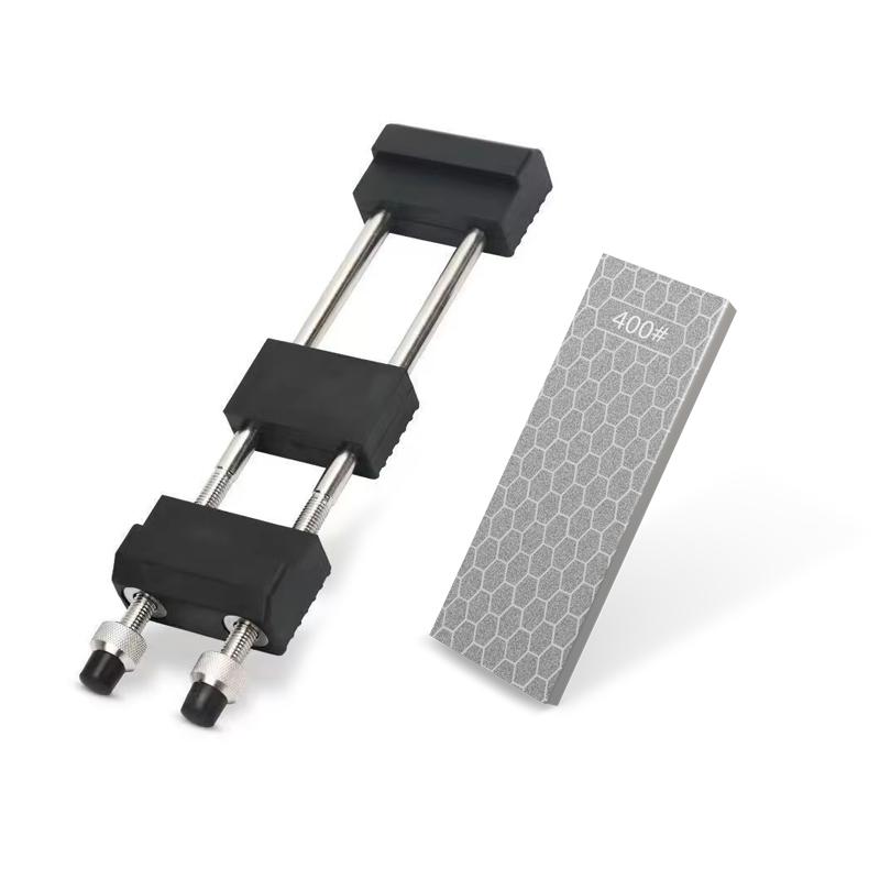 Sharpening Stone Holder Set Diamond Grit 240-1000# Two-sided Grindstone Whetstone Base Fix Bracket Non-slip Sharpener Dock Steel
