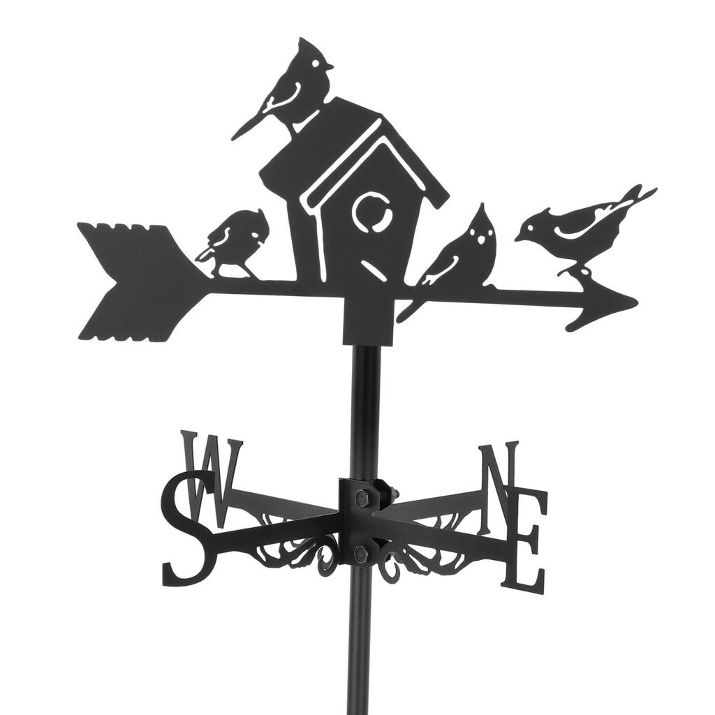 Outdoor Weather Vane Measuring Tools Farm Scene Roof Mount Wind Direction Indicator, for Garden