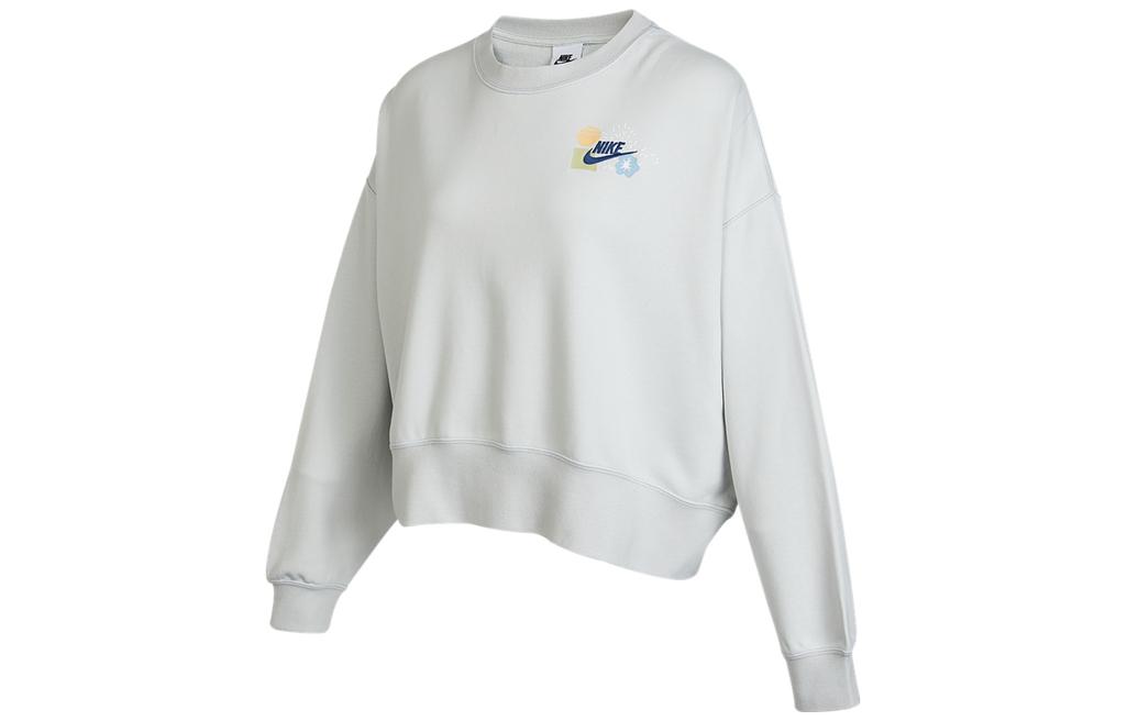 

Nike Sweatshirts Women s Gray Crew Neck Moderate Regular DR7837-025 L