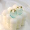 Special For Niche Retro Transparent Resin Earrings, High-End Fashion Transparent Color V-Shaped Ear Buckles
