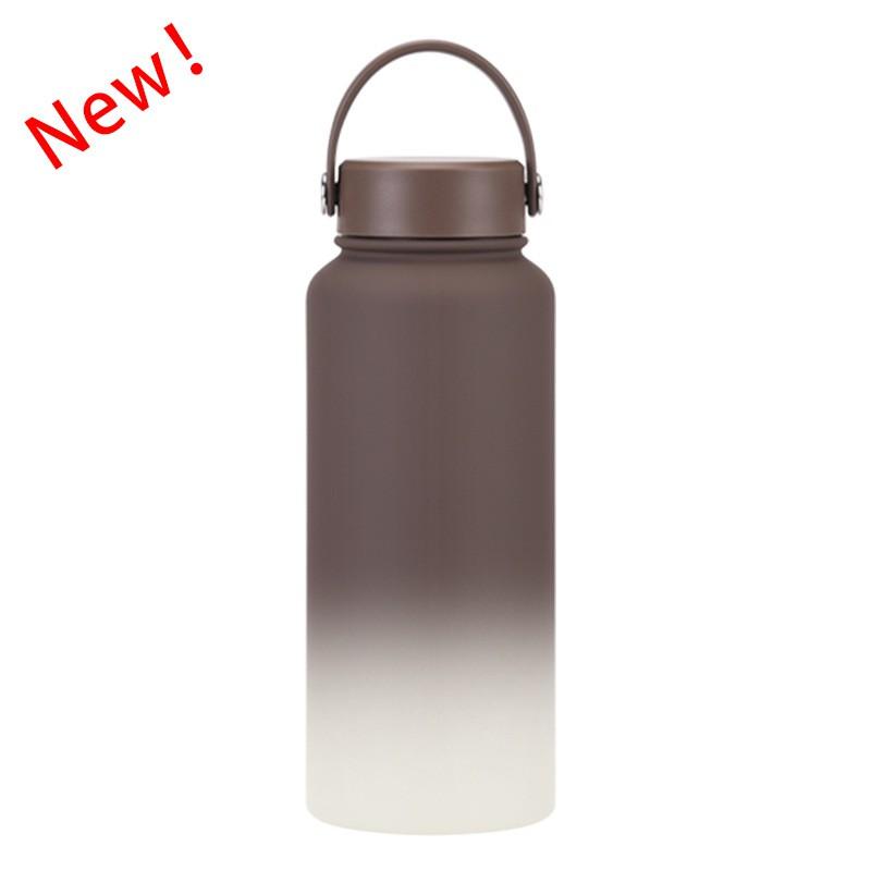 1L Stainless Steel Vacuum Insulated Water Bottle With Wide Mouth Portable Outdoor Sports Travel