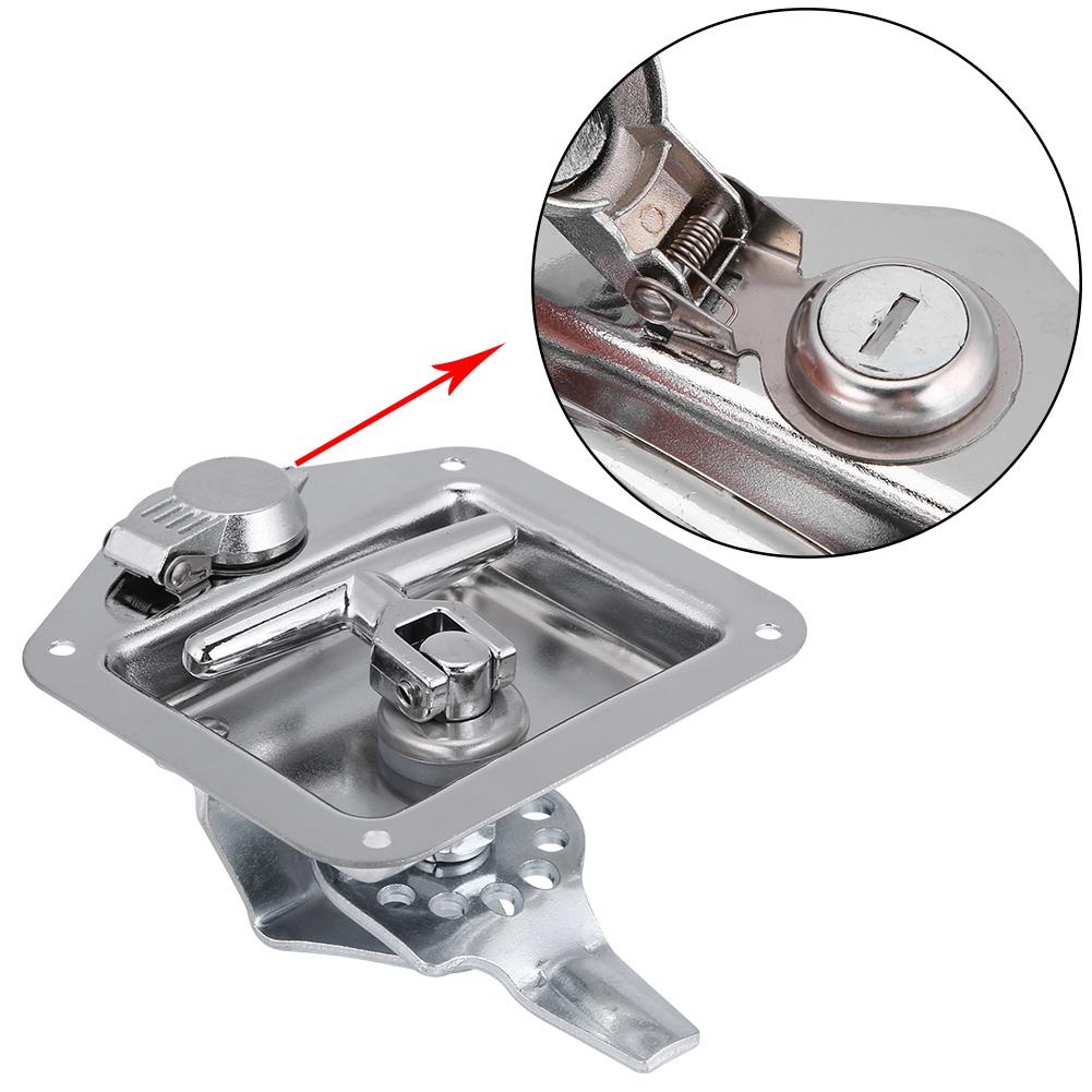 Stainless Steel Folding T Shape Handle Lock Tool Box Keys Kit for Truck Trailer