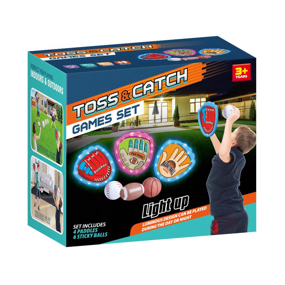 Camping Games Children Luminous Sticky Target Ball Toy Outdoor Leisure Party Parent-Child Interactive Gift